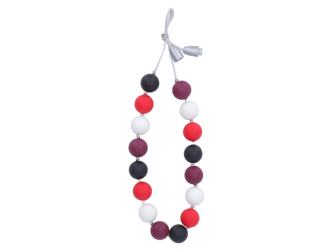 Collar para dientes de bebé con perlas de silicona comestibles - Juguete para la dentición