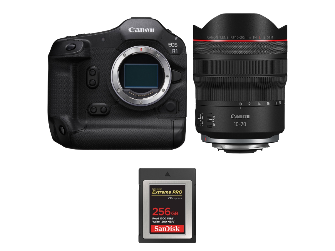 Canon Eos R1 + Rf 10-20mm F/4 L Is Stm + 1 Sandisk 256gb Extreme Pro Cfexpress Type B + Ebook “20 Consejos Para Fotos Que Impactan”