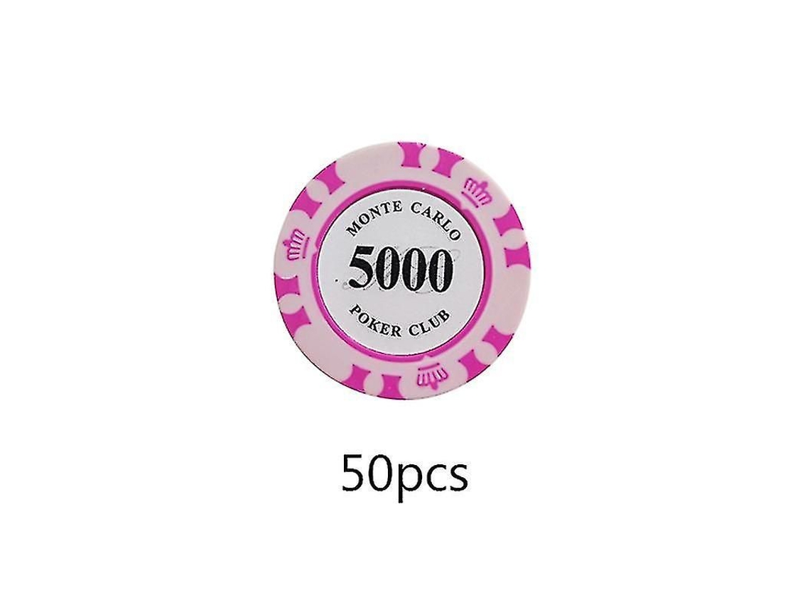 Juego de 50 fichas de póker de arcilla (2026), 14 g, 40 mm, 14 colores, para juegos de casino, baccarat y Texas Hold'em.