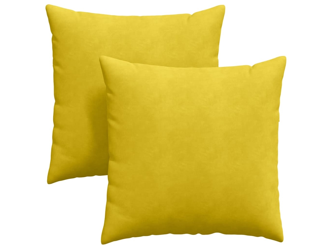 Cojines para sofá (2 unidades) - Cojín amarillo para sofá de 80 x 80 cm HARLANV1