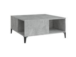 Mesa de centro Derivados Madera Cemento Gris MAISON EXCLUSIVE (80x80x36,5 cm)