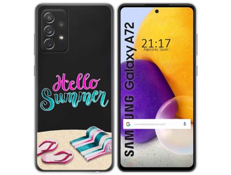 Carcasa Samsung Galaxy A72 TUMUNDOSMARTPHONE Dibujos Transparente Multicolor