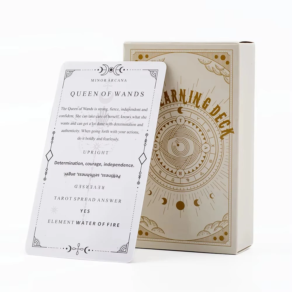 Juego De Estudio De Baraja De Tarot A, 81 Cartas, Versión En Inglés, 10,4 X 6 Cm.