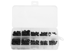Kit De 150 Tornillos Aislados De Nailon Negro, M2-m5, Para Electrónica E Industria.
