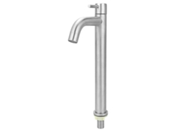 Grifo Sencillo De Agua Fría De Acero Inoxidable Con Rosca G1/2 Para Fregadero De Baño/cocina.