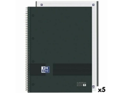Cuaderno OXFORD European Book Write&Erase Negro A4 (5 Unidades)