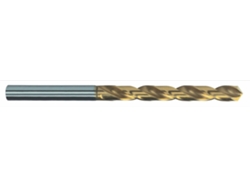RUKO-2500775T-Pack de 10 brocas helicoidales DIN 338 tipo N HSS-TiN rectificada con autocentrado (Ø 7,75 mm)