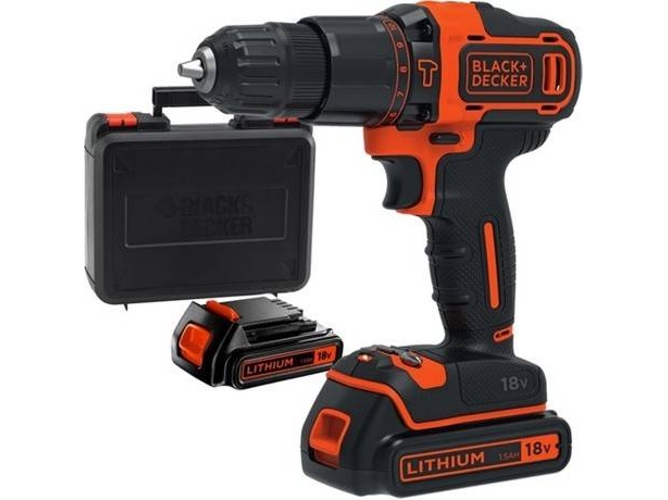 Black+decker Bdchd18kbqw Taladro percutor sin accesorios 18 v negro naranja 10 decker 18v