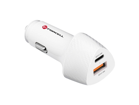 Cargador de Auto FORCELL Blanco