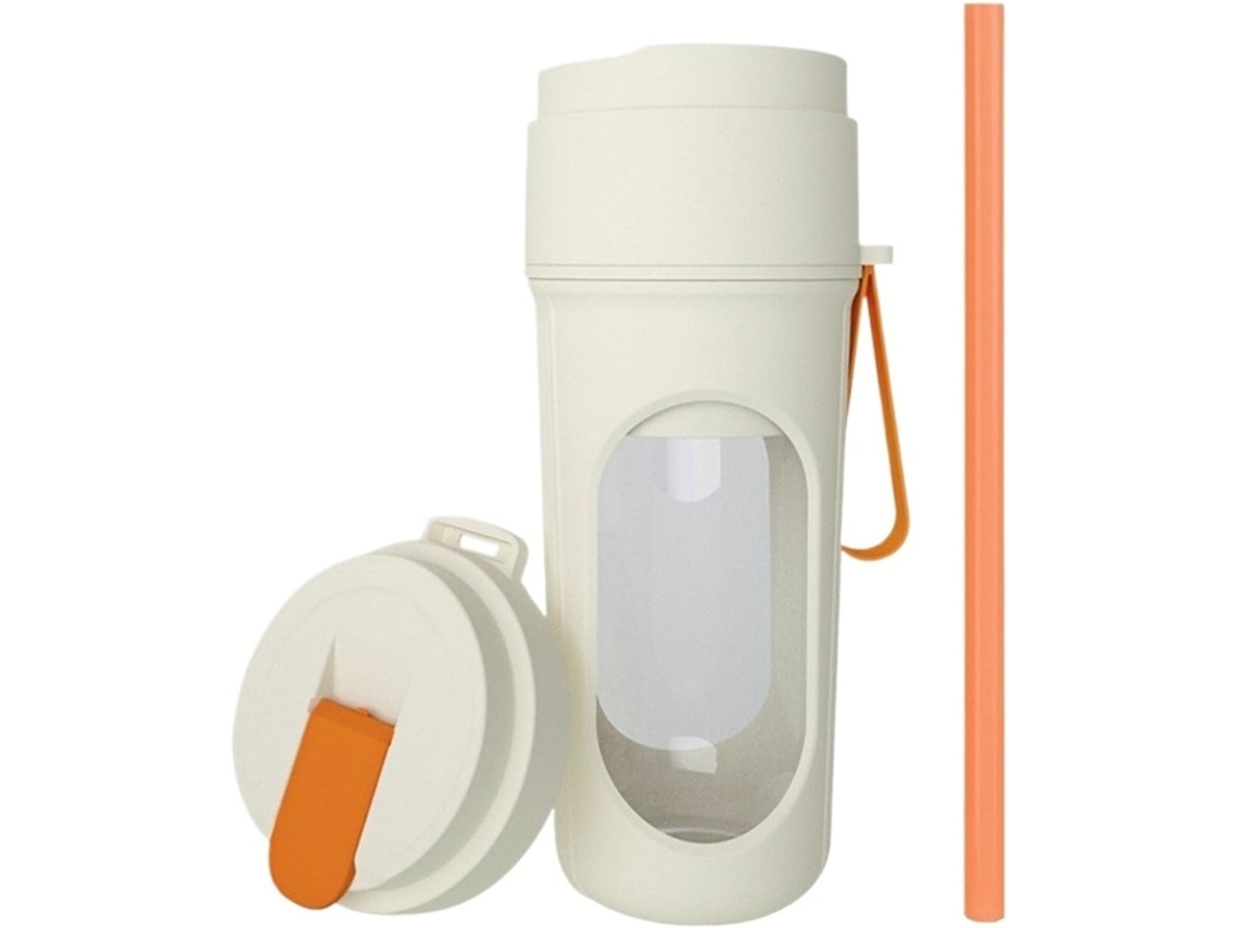 Extractor de jugo portátil inalámbrico, naranja fresca, caja colorida en inglés Sfushos