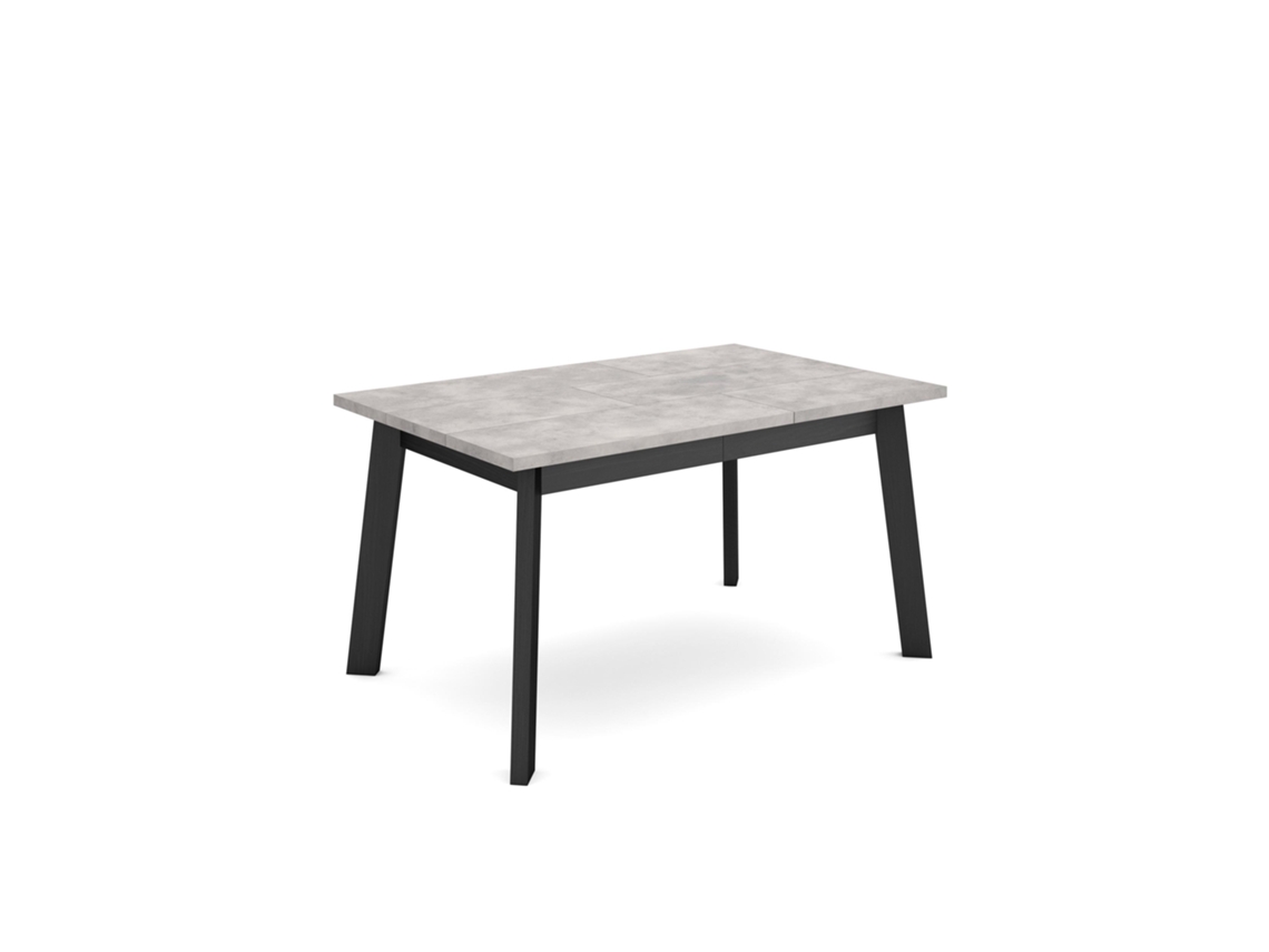 Mesa Comedor, 140xx90x75cm, Para 6 Comensales, Patas De Madera, Cemento