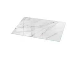 Cristal para espejo de mesa rectangular (120 x 60 cm - Acabado en mármol - Blanco)