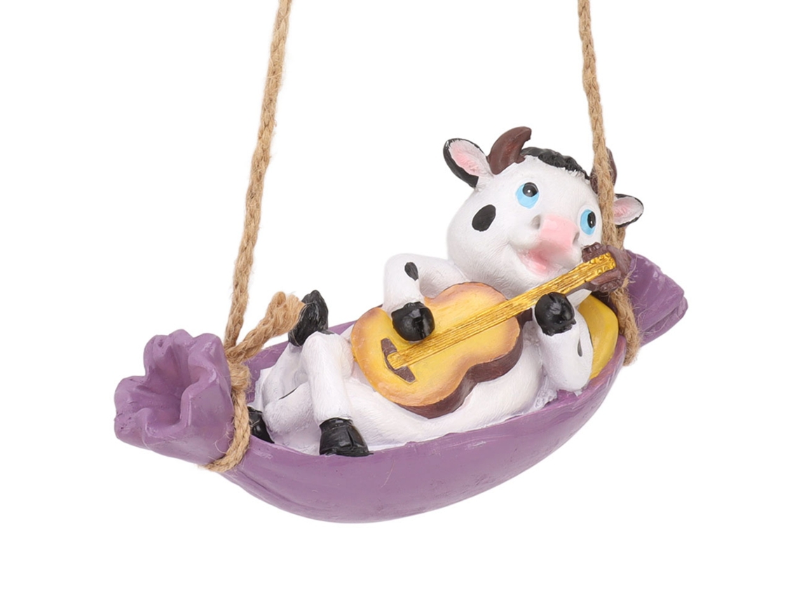 Estatua De Un Toro Tocando La Guitarra, Hecha De Resina, Para Decoración De Jardín O Patio, Colgante, Muy Bonita.
