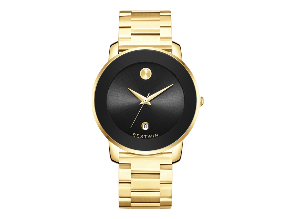 Reloj De Cuarzo Para Hombre (dorado Y Negro)