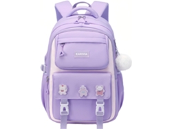 Mochila Roxa GERTIZ Soft Teenager Girl's Prova Dágua Elementary School Student Backpack