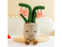 Simulación de plantas de flores, muñecas, peluches, muñecos de trapo para dormitorio