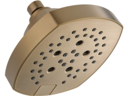 Cabezal de ducha H2okinetic con 5 ajustes, componentes universales para ducha, color bronce champán.