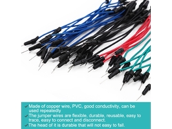 Cables Puente Flexibles Sin Soldadura Macho A Macho 5 X 65pcs Para Breadboard