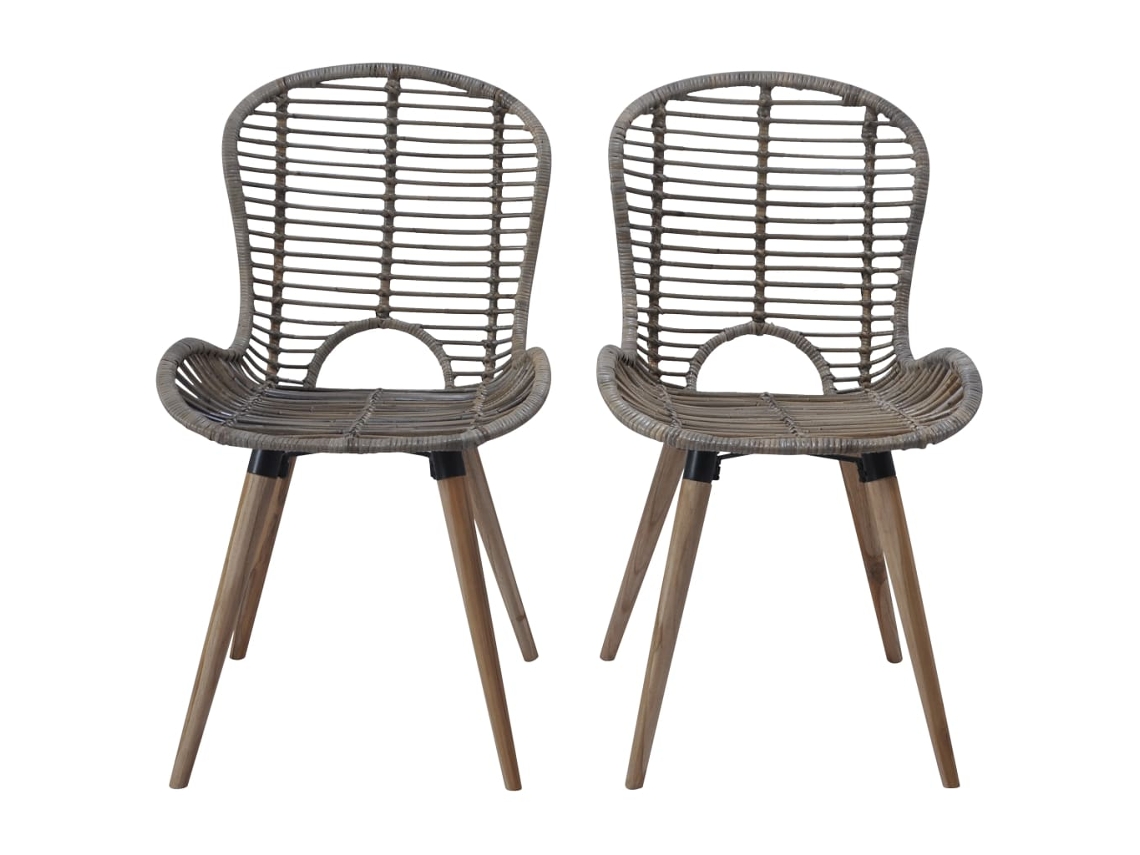 Maison Exclusive - Sillas De Comedor 2 Unidades Ratán Natural Marrón