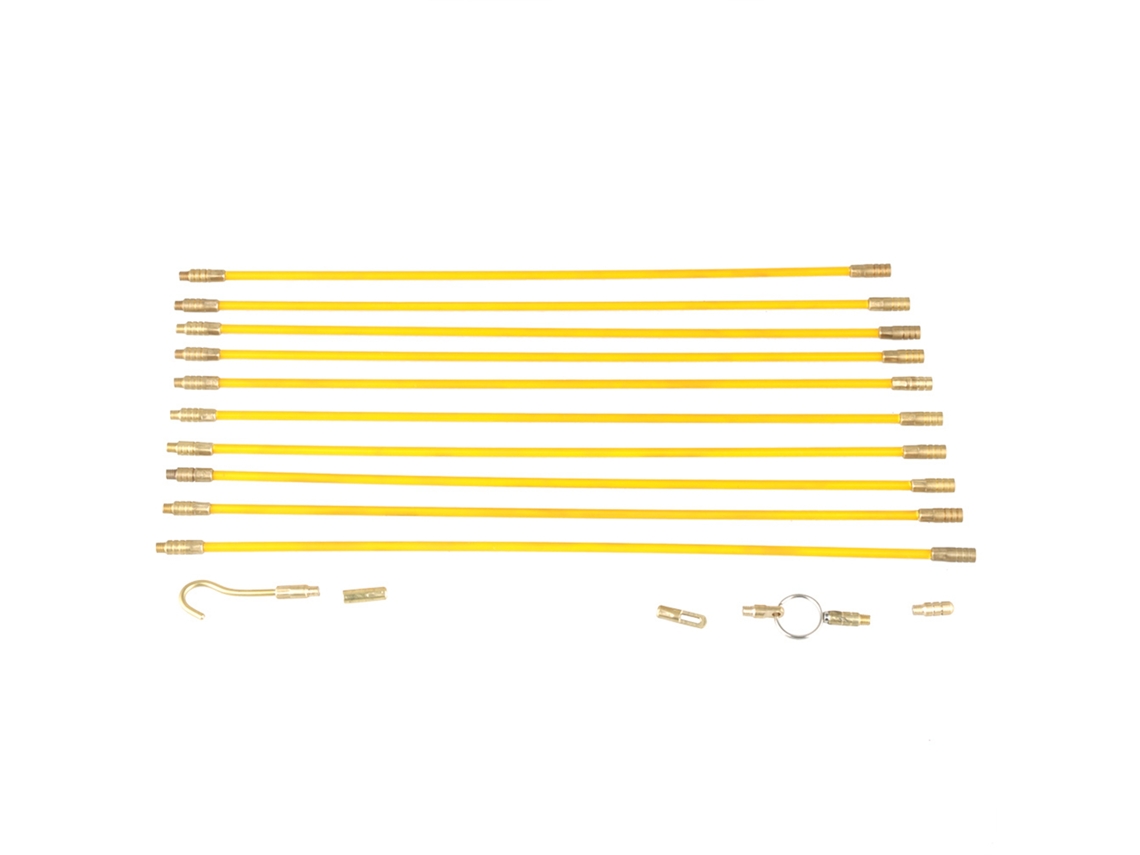 Kit De Varillas De Fibra De Vidrio De 4 Mm Para El Tendido De Cables Eléctricos (10 Unidades)