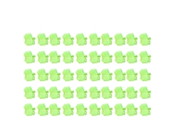 2026rebe-50pcs Funda Protectora De Gancho Triple Polietileno Cubierta De Seguridad Gorros Verde Fluorescente