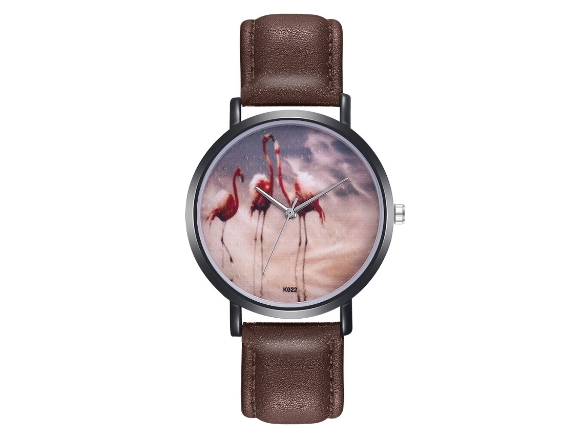 Reloj De Cuarzo Simple Y Moderno Con Correa De Cuero Pu Para Muñeca (café)
