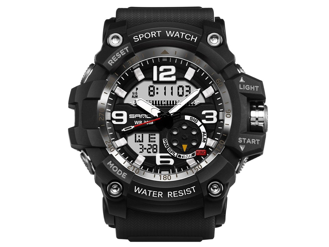 Reloj Electrónico Deportivo Sanda Multifuncional Impermeable Doble Pantalla