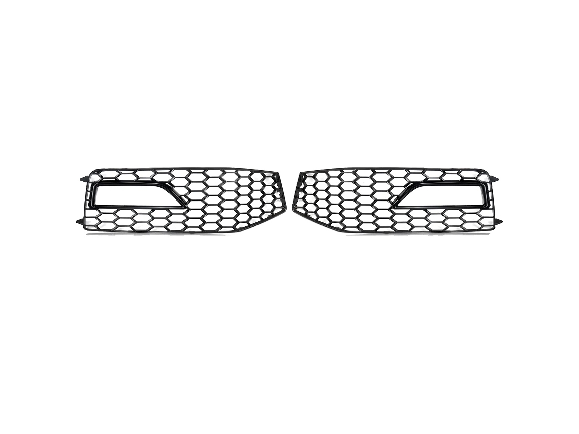 Rejilla de faros antiniebla delanteros, diseño de panal, plástico ABS, par original