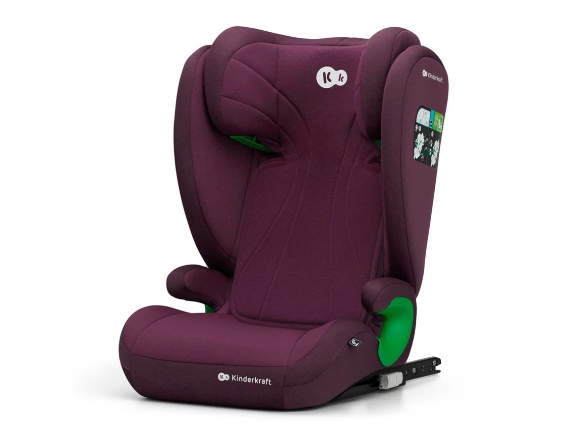 Silla De Coche Kinderkraft JUNIOR FIX i-Size 100–150 cm con H-GUARD SYSTEM, reposacabezas de 10 niveles y funda lavable Rojo