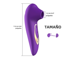 Vibrador femenino MDUG con estimulador clitoriano y masturbador silencioso (morado)