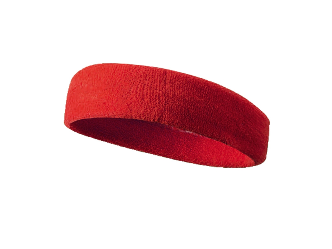 Diadema deportiva de algodón, protege la cabeza del sudor, ideal para practicar deportes. Mdug (rojo)