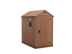Caseta de Jardín de Resina KETER Darwin 4*6 En El (De Almacenamiento - Shed Building - Almacenamiento de Troncos - Acero Metal Madera -