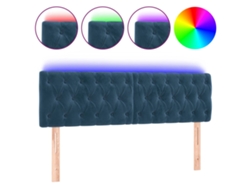 Maison Exclusive - Cabecero Con Led De Terciopelo Marrón Oscuro 160x7x78/88 Cm