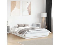 Estructura De Cama Madera De Ingeniería Blanca 120x190 Cm