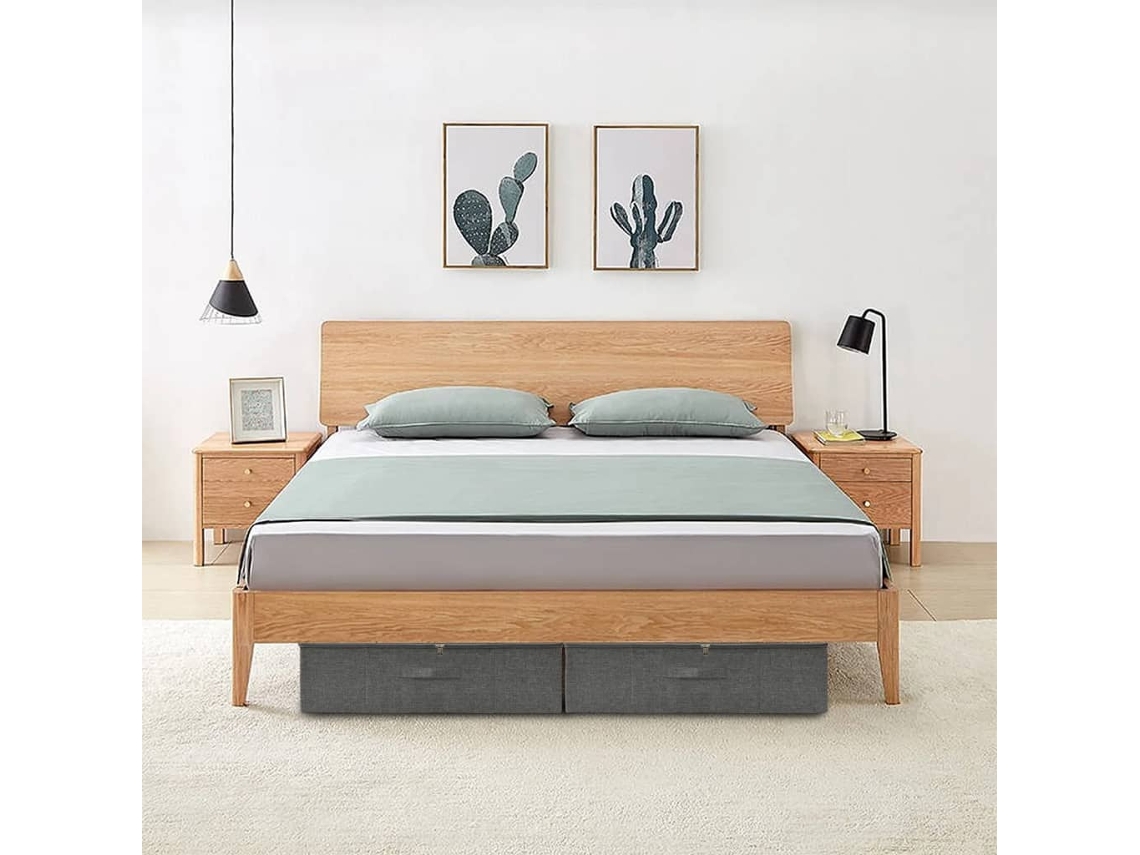 Cajas de almacenaje (2 unidades, tela, 70 x 40 x 18 cm, antracita, DKD Home Decor)