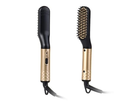 Peine Alisador Cepillo Eléctrico Para Barba Cepillo Multifuncional Para Barba Peine Alisador De Temperatura Ajustable Protección Bisbisous AUJEZON