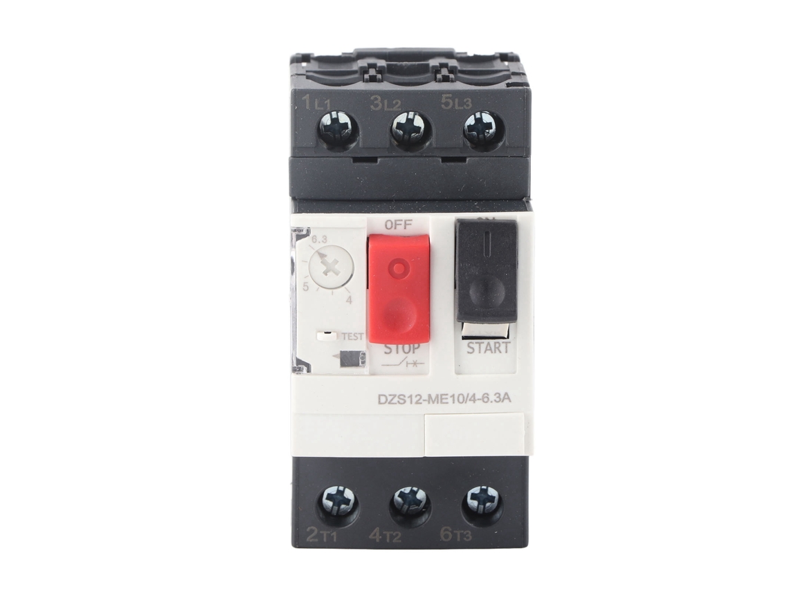 Disyuntor para motor con protección contra sobrecarga y cortocircuito, montaje en riel de 35 mm, AC690V, GV2 ME10C, 4-6,3A