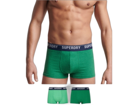Boxers SUPERDRY Algodón Hombre (M - Verde)