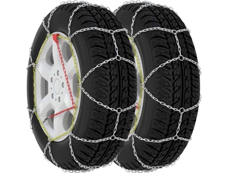 vidaXL Cadenas de nieve para ruedas de coche 2 unidades 9 mm KN90