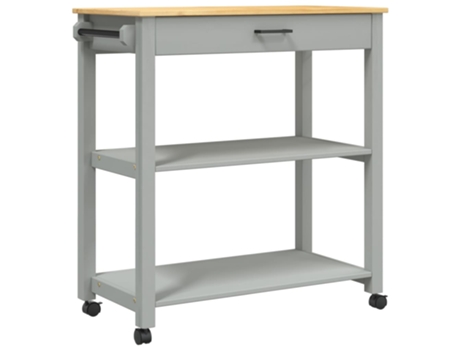 Carrito De Cocina VIDAXL Gris Madera (84x40x90 cm)