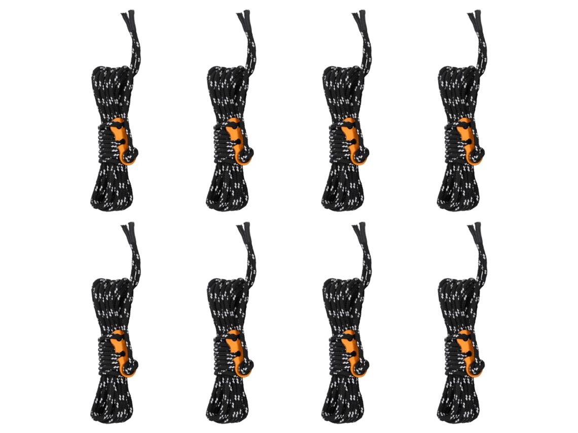 Cuerda De Vientos Con Tensores Reflectantes 8 Piezas 4 M 4 Mm
