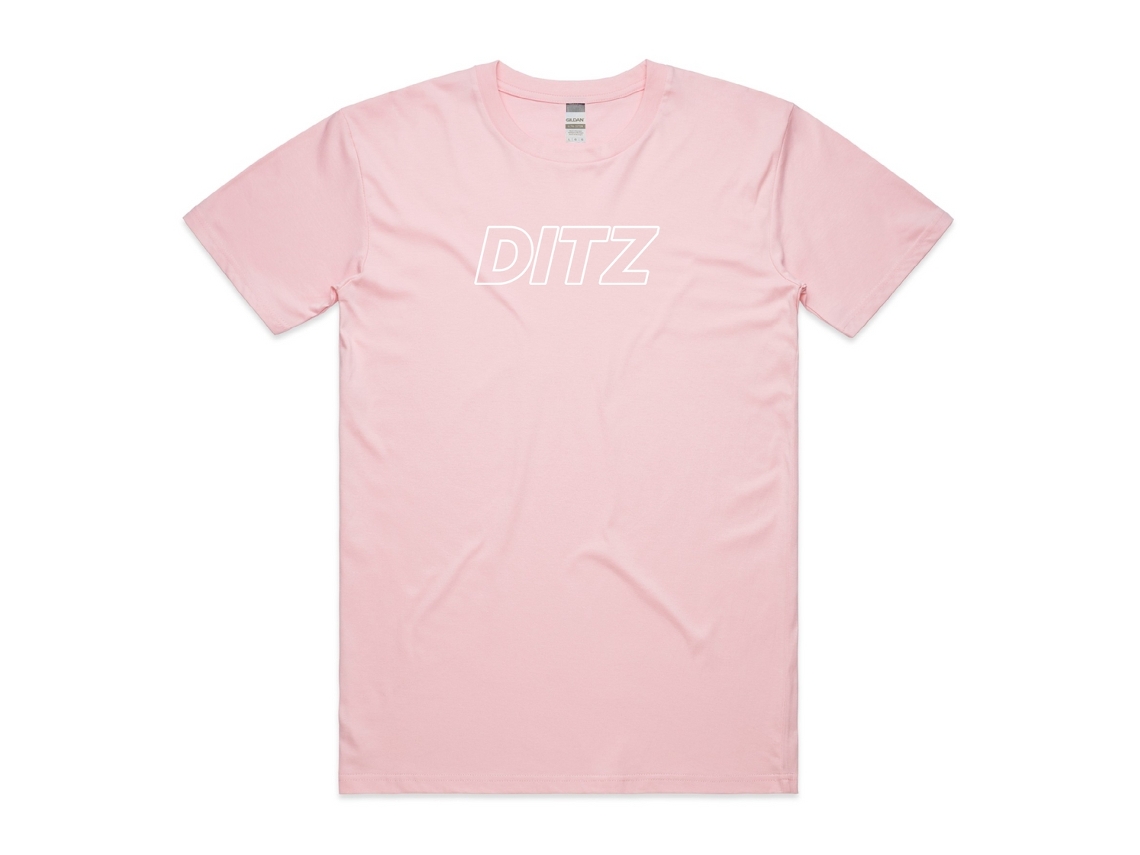 Ditz Ditz Logo Pink T-shirt Rockinstone Unisex Adults Best Sellers Size:xxl