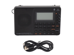 Radio Portátil K-603 Fm/am/sw Con Grabadora, Altavoz Estéreo Y Reproducción Desde Tarjeta De Memoria.