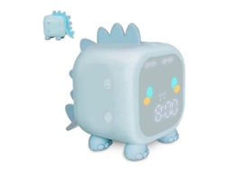 Reloj Despertador Digital Niño Dinosaurio Con Luz Nocturna Entrenador De Sueño Azul
