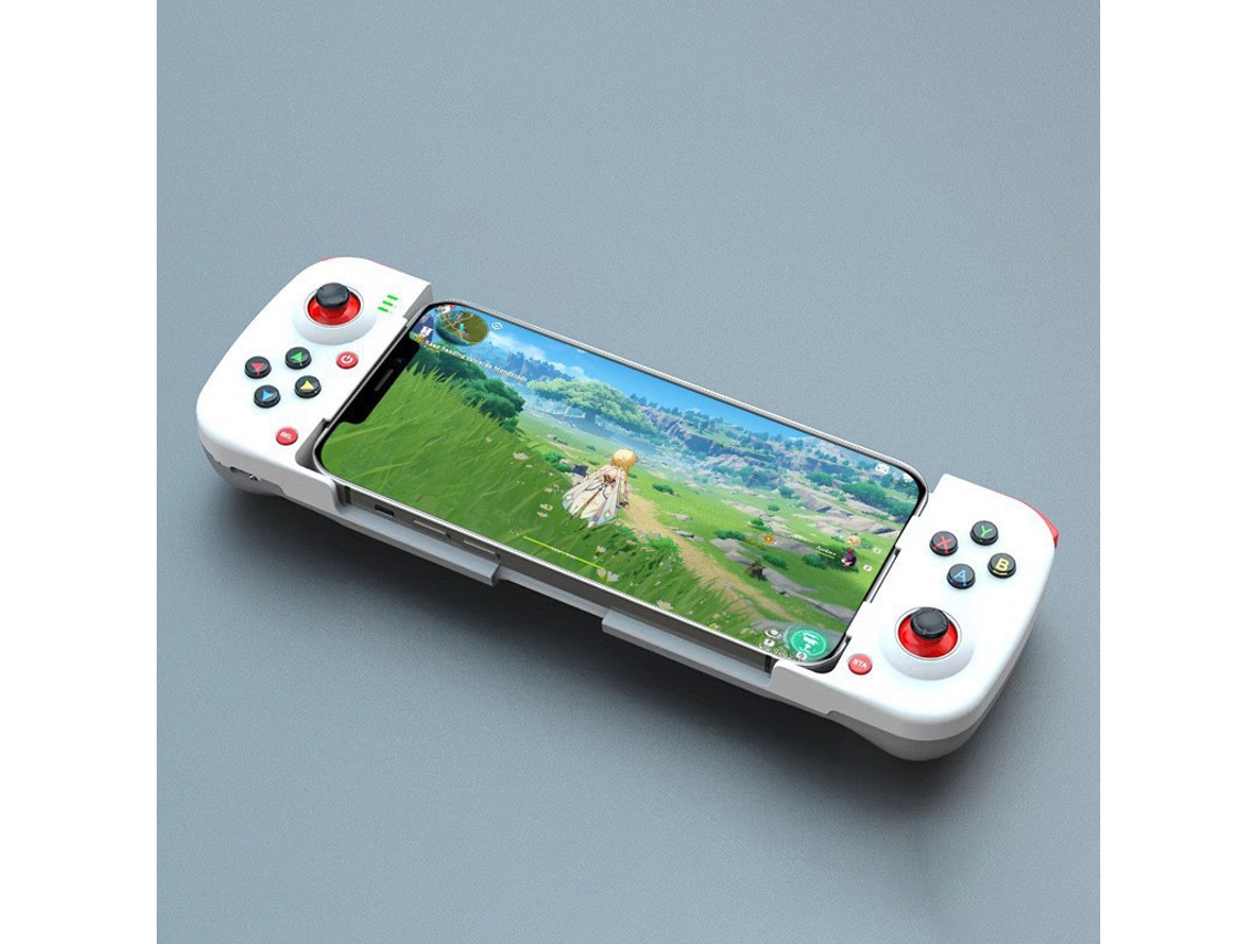 Controlador inalámbrico Bluetooth D3 para smartphones Android/iOS, conexión directa MFI, agarre extensible, color blanco. Aeuzwr