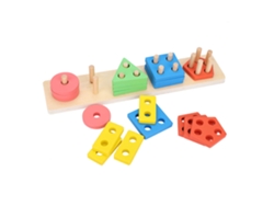 Tablero Geométrico De Madera Colorido Juguete Educativo Para Niños Preescolares Regalo