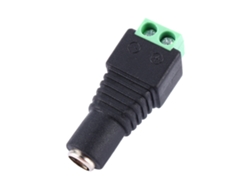 Conector Hembra Dc De 2,1 X 5,5 Mm, Adaptador De Alimentación Para Cámara Cctv