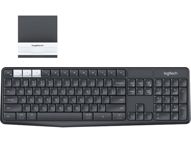 Teclado LOGITECH K375s (Inalámbrico - Layout Alemán - Teclado Numérico)
