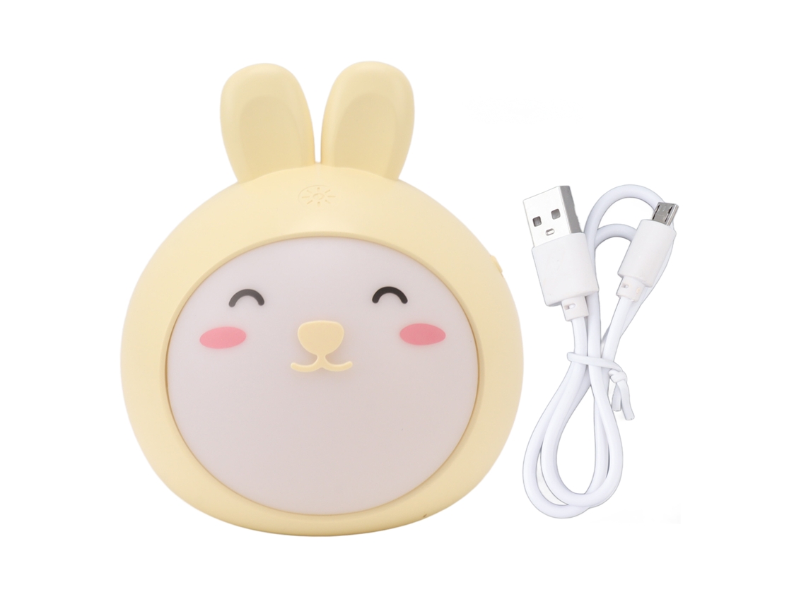 Rebe-lámpara De Noche Cute Con 3 Niveles De Regulación Sin Escalas, Táctil, Recargable Usb, Lámpara De Mesilla Amarilla