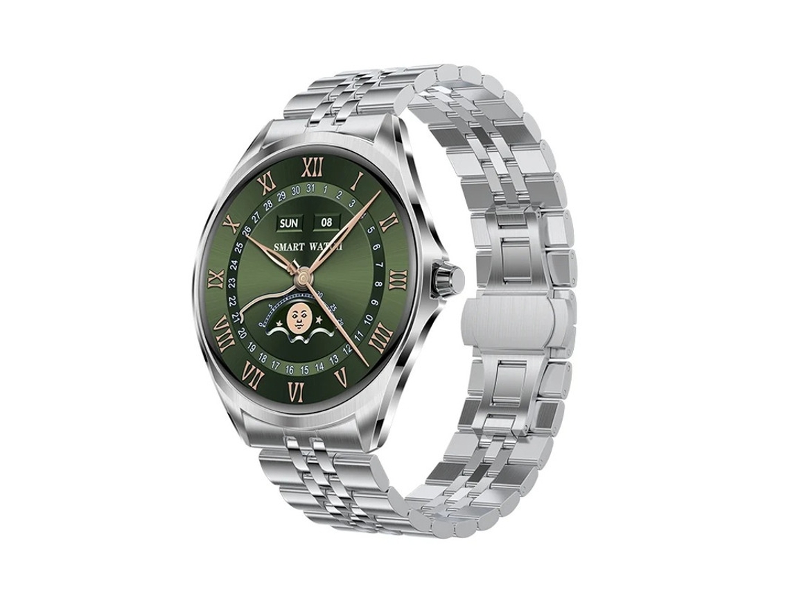 Smartwatch con pantalla AMOLED de 1,43 pulgadas, llamadas Bluetooth y modos deportivos, Plata Bestvite